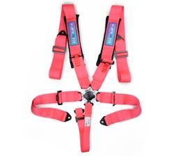 Harness, Complete, 5-Point, Camlock, Pink, 3 in., Individual Shoulders, Pull Down, Bolt-In, Floor Mount, Shoulder Pads, SFI, Each