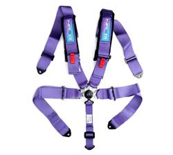 Harness, Complete, 5-Point, Camlock, Purple, 3 in., Individual Shoulders, Pull Down, Bolt-In, Floor Mount, Shoulder Pads, SFI, Each