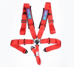 Harness, Complete, 5-Point, Camlock, Red, 3 in., Individual Shoulders, Pull Down, Bolt-In, Floor Mount, Shoulder Pads, SFI, Each