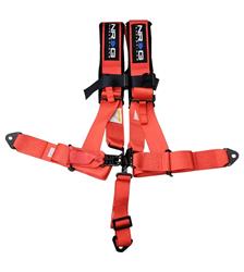 Harness, Complete, 5-Point, Latch, Red, 3 in., Individual Shoulders, Pull Down, Bolt-In, Floor Mount, Each