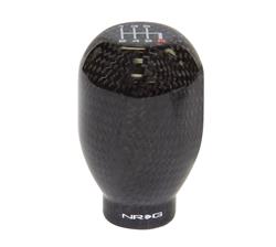 Shift Knob, 42mm, Black Carbon Fiber, Type-R, Manual 6-Speed, Heavy Weight, Thread On, Universal, Each