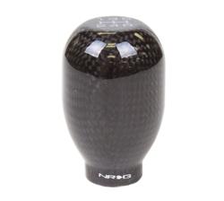 Shift Knob, 42mm, Black Carbon Fiber, Type-R, Manual 5-Speed, Heavy Weight, Thread On, M10 x 1.50, Universal, Each