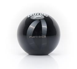 Shift Knob, Ball-Type, Round, Black, Support Violent Driving Logo, Heavy Weight, Thread On, Universal, Each