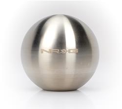 Shift Knob, Ball-Type, Round, Silver, NRG Logo, Heavy Weight, Thread On, Universal, Each