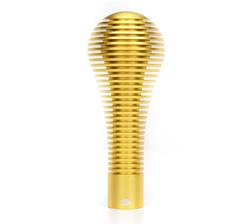 Shift Knob, Heat Sink Bubble Head, Short, Gold Anodized, 115mm Tall, Thread on, Universal, Each