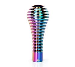 Shift Knob, Heat Sink Bubble Head, Short, Neocrome Anodized, 115mm Tall, Thread on, Universal, Each