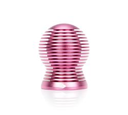 Shift Knob, Heat Sink Spheric, Pink Anodized, 65mm Tall, Thread on, Universal, Each