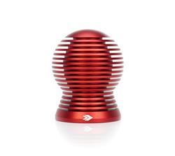 Shift Knob, Heat Sink Spheric, Red Anodized, 65mm Tall, Thread on, Universal, Each