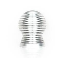 Shift Knob, Heat Sink Spheric, Silver Anodized, 65mm Tall, Thread on, Universal, Each