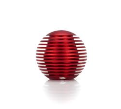 Shift Knob, Heat Sink Droplet, Round, Red Anodized, Thread on, Universal, Each