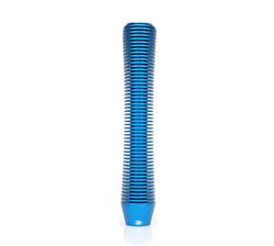 Shift Knob, Heat Sink Curvy, Long, Round, Blue Anodized, 180mm Tall, Thread on, Universal, Each