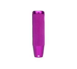 Shift Knob, Knurl Hidden Gem, Short, Round, Purple Anodized, 120mm Tall, Thread on, Universal, Each