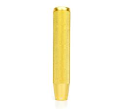 Shift Knob, Knurl Hidden Gem, Long, Round, Chrome Gold Anodized, 175mm Tall, Thread on, Universal, Each