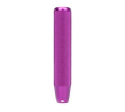 Shift Knob, Knurl Hidden Gem, Long, Round, Purple Anodized, 175mm Tall, Thread on, Universal, Each