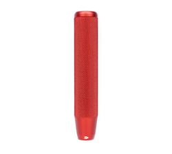 Shift Knob, Knurl Hidden Gem, Long, Round, Red Anodized, 175mm Tall, Thread on, Universal, Each