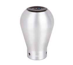 Shift Knob, 50mm , Round, Silver, Brushed, Slip Fit With Set Screw, Universal, Each