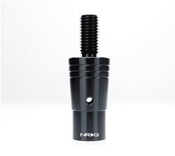 Black 14mm Euro aluminum adapter with M10x1.5 thread Pitch