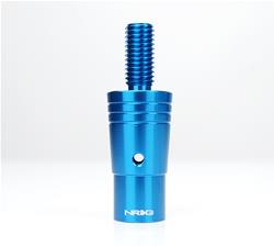 Blue 14mm Euro aluminum adapter with M10x1.5 thread Pitch