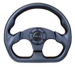 Steering Wheel, Flat Bottom, Matte Carbon Fiber, 320mm, Each