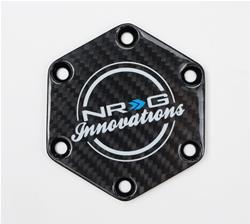 NRG Carbon Fiber Horn Delete Button Circular logo front / back