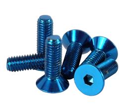 Steering Wheel Screw Kit Upgrade Blue "FLAT"