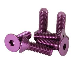 Steering Wheel Screw Kit Upgrade Purple "FLAT"