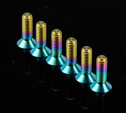 Titanium Multi color Steering wheel Screw Kit Upgrade " CONICAL" 12mm