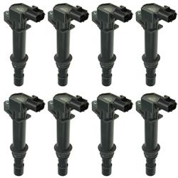 Ignition Coil, NGK COP, Stock Replacement, Chrysler, Dodge, Jeep, 4.7L, Set of 8