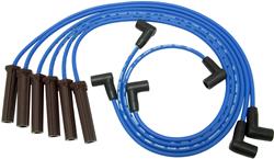 Spark Plug Wires, Resistor, 7mm, Blue, Stock Boots, Buick, Chevrolet, Oldsmobile, Pontiac, Set