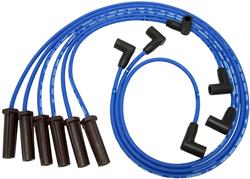 Spark Plug Wires, Resistor, 7mm, Blue, Stock Boots, Buick, Chevrolet, Pontiac, Set