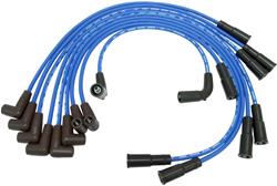 Spark Plug Wires, Resistor, 7mm, Blue, Stock Boots, Cadillac, Chevrolet, GMC, Set