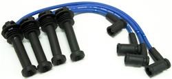 Spark Plug Wire Set, Stock Replacement, Direct Fit, Spiral Core, Blue Silicone Insulated Wire, 8.00mm, Ford, Mazda, Mercury, Set