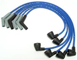 Spark Plug Wire Set, Stock Replacement, Direct Fit, Spiral Core, Blue Silicone Insulated Wire, 8.00mm, Ford, Mazda, Set