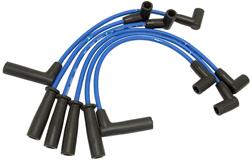 Spark Plug Wires, Resistor, 7mm, Blue, Stock Boots, Jeep, Set