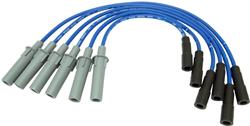 Spark Plug Wires, Resistor, 7mm, Blue, Stock Boots, Chrysler, Dodge, Volkswagen, Set