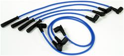 Spark Plug Wire Set, Stock Replacement, Direct Fit, Spiral Core, Blue Silicone Insulated Wire, 7.00mm, Volvo, Set