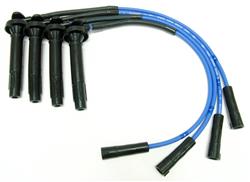 Spark Plug Wire Set, Stock Replacement, Direct Fit, Spiral Core, Blue Silicone Insulated Wire, 7.00mm, Subaru, Set