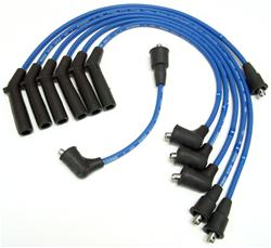 Spark Plug Wires, Resistor Core, Silicone, Blue, 7mm, Mitsubishi V6, Set