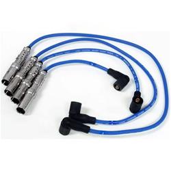 Spark Plug Wires, Resistor Core, Silicone, Blue, 7mm, Volkswagen 4-Cylinder, Set