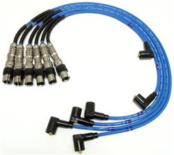 Spark Plug Wire Set, Stock Replacement, Direct Fit, Spiral Core, Blue Silicone Insulated Wire, 7.00mm, Volkswagen, Set