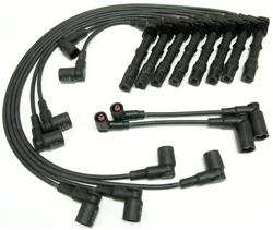 Spark Plug Wire Set, Stock Replacement, Direct Fit, Spiral Core, Black Silicone Insulated Wire, 7.00mm, Audi, Set