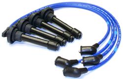 Spark Plug Wire Set, Stock Replacement, Direct Fit, Spiral Core, Blue Silicone Insulated Wire, 7.00mm, for use on Honda®, Isuzu, Set