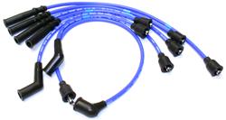 Spark Plug Wires, Resistor Core, Silicone, Blue, 7mm, Toyota Inline 6-Cylinder, 4.0L, Set