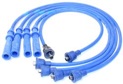 Spark Plug Wire Set, Stock Replacement, Direct Fit, Spiral Core, Blue Silicone Insulated Wire, 7.00mm, Suzuki, Geo, Set