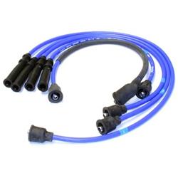 Spark Plug Wires, Resistor Core, Silicone, Blue, 7mm, Mazda 4-Cylinder, 2.5L, Set