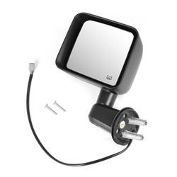 Door Mirror, Driver Side, Electric, Plastic, Black, Jeep, Each