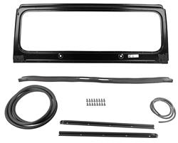 Windshield Frame, Steel, Black EDP Coated, Seals, Jeep, Kit