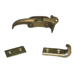 Windshield Tie-Downs, Standard Replacement, Latch, Catch, and Plate, Fits Left or Right Windshield, Jeep, Willys, Each