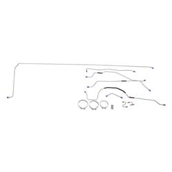 Brake Lines, Front and Rear, Steel, Natural Finish, Jeep, Kit