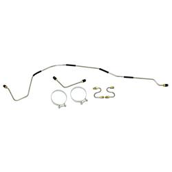 Brake Lines, Front, Steel, Natural Finish, Jeep, Kit